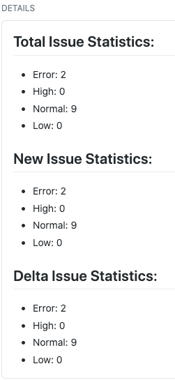 Severity Statis